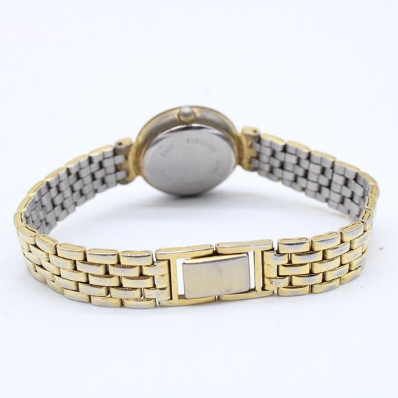 Vintage EJ Watch Womens Gold Tone Stainless Steel Classic Round Dial 90s - Picture 7 of 8